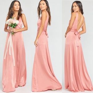 SMYM Jenn Maxi Dress Rustic Mauve Sheen Size M